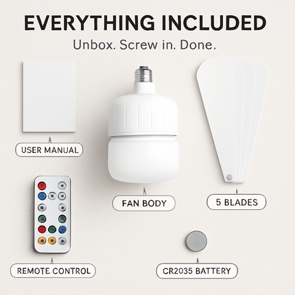 12W Socket Ceiling Fan with Lights and Remote