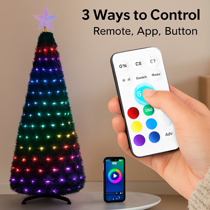 Collapsible Christmas Tree Lights with Remote App Control