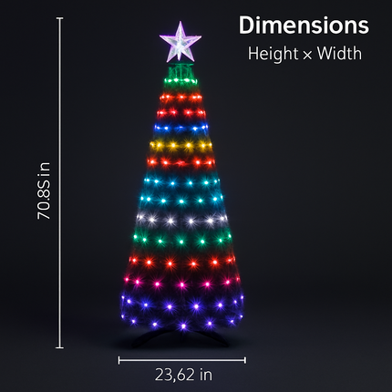 Collapsible Christmas Tree Lights with Remote App Control