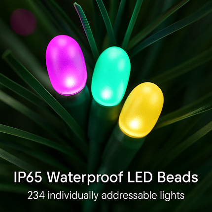 Collapsible Christmas Tree Lights with Remote App Control