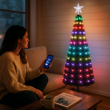 Collapsible Christmas Tree Lights with Remote App Control