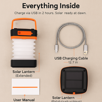 Solar Camping Lantern Collapsible Tent Lamp