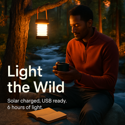 Solar Camping Lantern Collapsible Tent Lamp