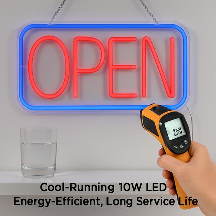 LED Open Sign with Adjustable Brightness