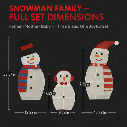 2D Christmas Snowman Yard Decoration with LED Lights