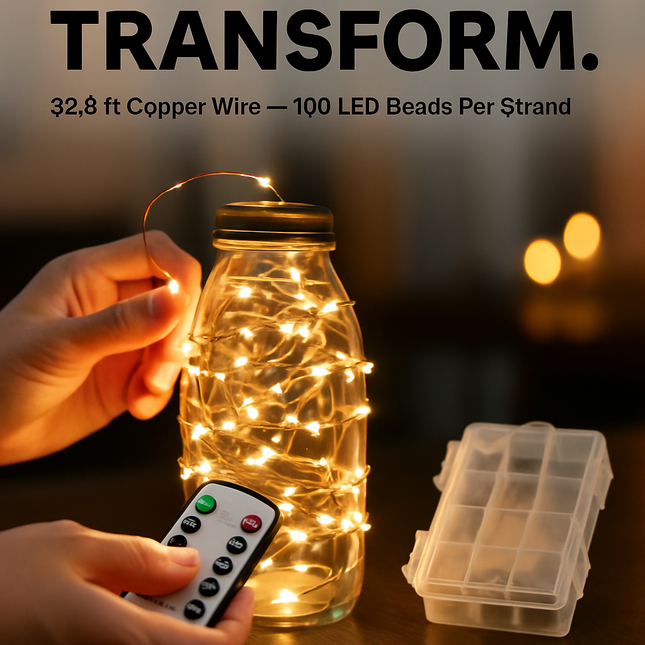 LED String Lights with Copper Wire 100 LEDs
