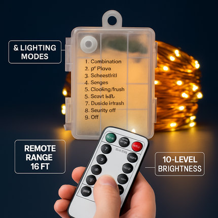 LED String Lights with Copper Wire 100 LEDs