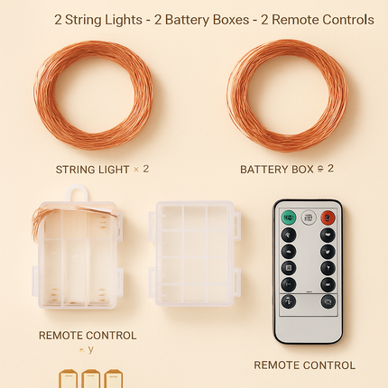 LED String Lights with Copper Wire 100 LEDs