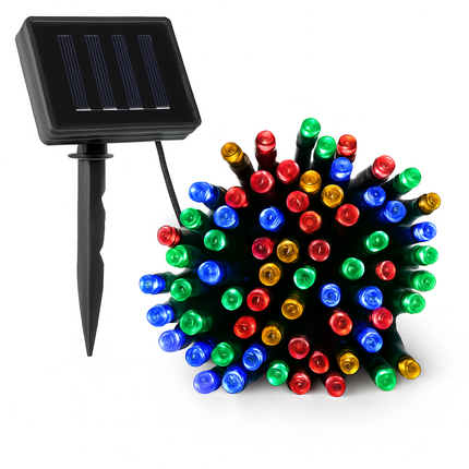 12M 100 LEDs Solar String Fairy Lights Multicolor String Lamps Garden Xmas Lamp