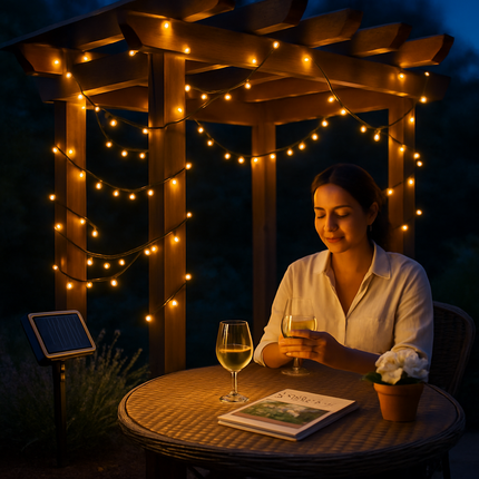 12M 100 LEDs Solar String Fairy Lights Outdoor String Lamps Garden Xmas Decor Lamp