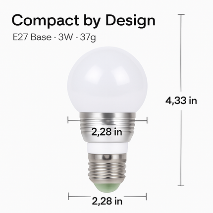 16 Colors Change LED Bulbs E27 3W RGB Dimmable Mood Lighting Lamp IR Remote Control