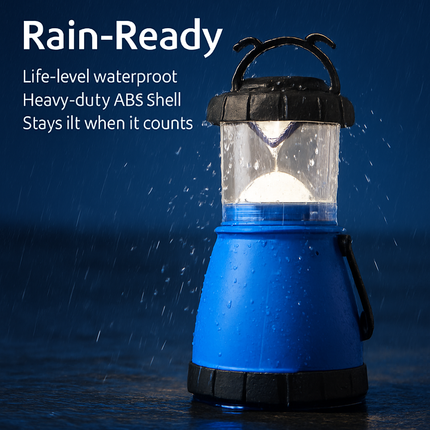 Camping Light Hand Crank Lantern Spotlight Combo