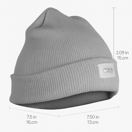 Unisex 5 LED Knitted Beanie Winter Warm Hat Camping Jogging Running Cap Headlamp