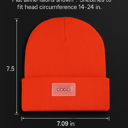 Unisex 5 LED Knitted Beanie Winter Warm Hat Camping Jogging Running Cap Headlamp