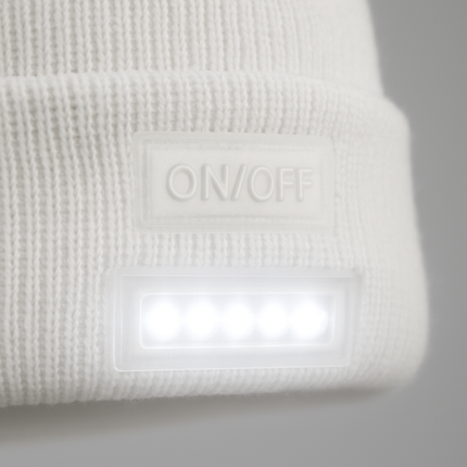 Unisex 5 LED Knitted Beanie Winter Warm Hat Camping Jogging Running Cap Headlamp