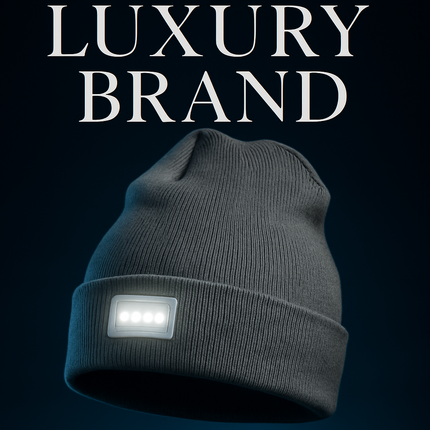 Unisex 5 LED Knitted Beanie Winter Warm Hat Camping Jogging Running Cap Headlamp
