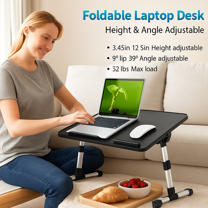 Foldable Laptop Stand for Bed, Sofa & Desk Use
