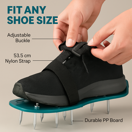 Lawn Aerator Shoes with Adjustable Straps for Lawn