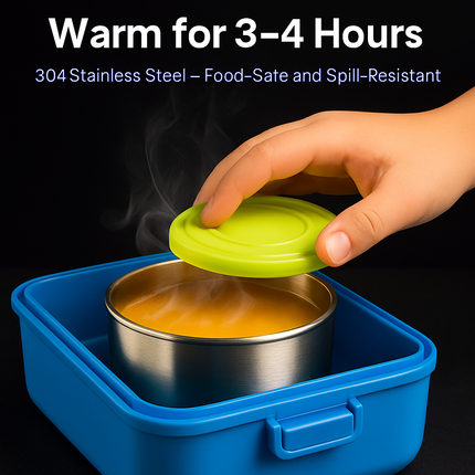 Kids Lunch Box Thermal Container with Insulated Bag
