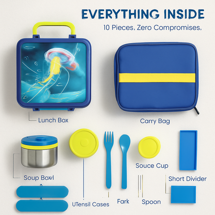 Kids Lunch Box Thermal Container with Insulated Bag