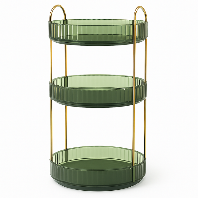 3 Tier Rotating Makeup Organizer for Perfume and Cosmetics