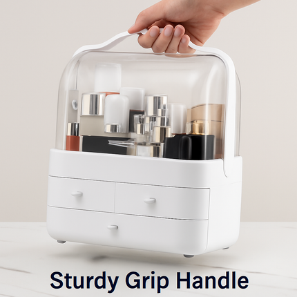 3-Tier Makeup Organizer with Drawers and Lid