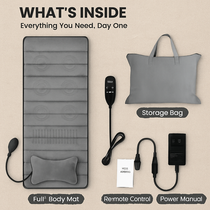 Full Body Massage Mat with Heat and Neck Pillow