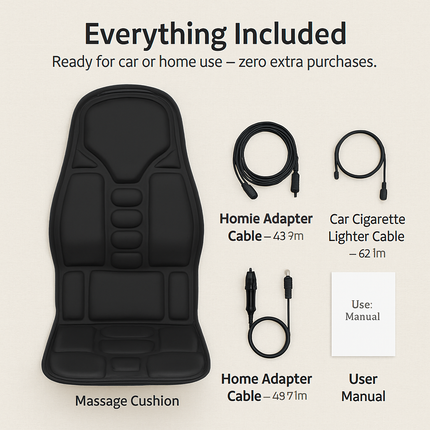 Back Massager Cushion with Heating for Car and Home