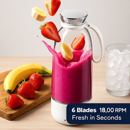 2-in-1 Portable Fruit Blender for Juices and Smoothies