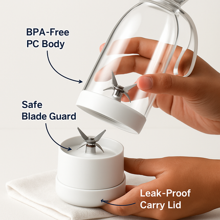 2-in-1 Portable Fruit Blender for Juices and Smoothies