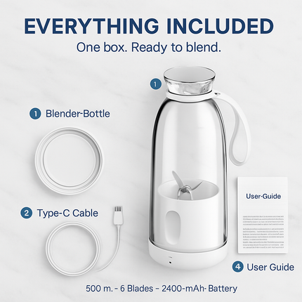 2-in-1 Portable Fruit Blender for Juices and Smoothies