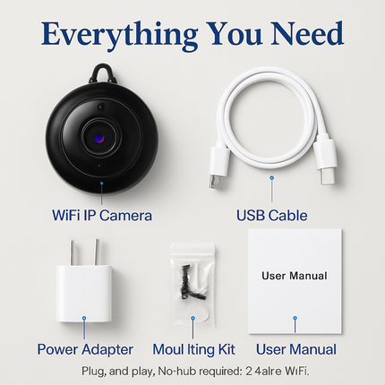 WiFi IP Camera with Motion Alerts and Night Vision