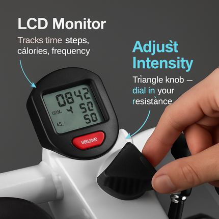 Compact Stepper with Resistance Bands for Home Workout