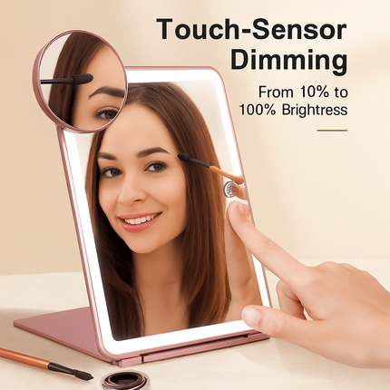 Folding Travel Makeup Mirror with Magnification