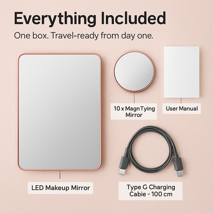 Folding Travel Makeup Mirror with Magnification