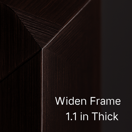 Wall Mount Mirror with Wood-Like Frame, Rectangular