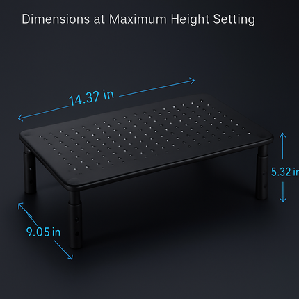 Monitor Stand Riser - 3 Height Adjustable Desk Organizer