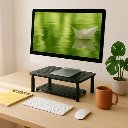 Monitor Stand Riser - 3 Height Adjustable Desk Organizer