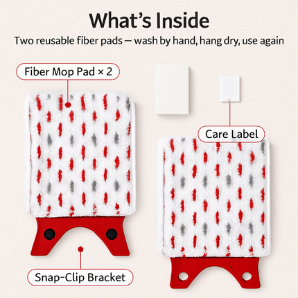 Fiber Floor Mop Pads for Ultra Max Mop – Washable, Reusable