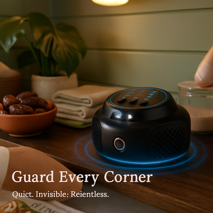 360° Ultrasonic Mice Repellent Indoor Rodent Repeller Rat Squirrel Rodent Chaser with 3 Modes 2 Strobe Lights for Kitchen Warehouse