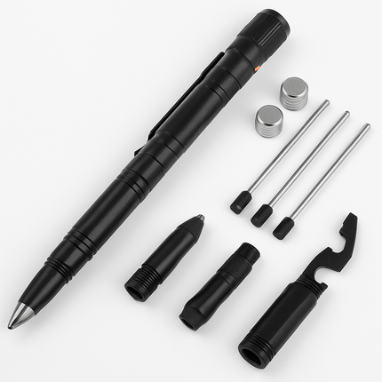Tactical Pen Gear Set with 11-in-1 Tools & LED Light