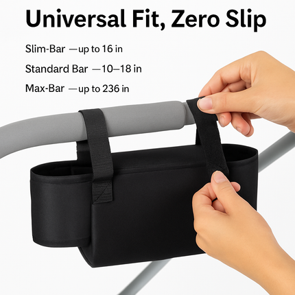 Stroller Organizer Bag with 6 Pockets and Cup Holders