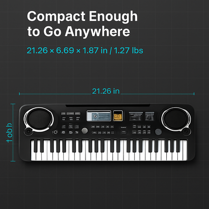 61 Keys Digital Keyboard with Microphone for Beginners