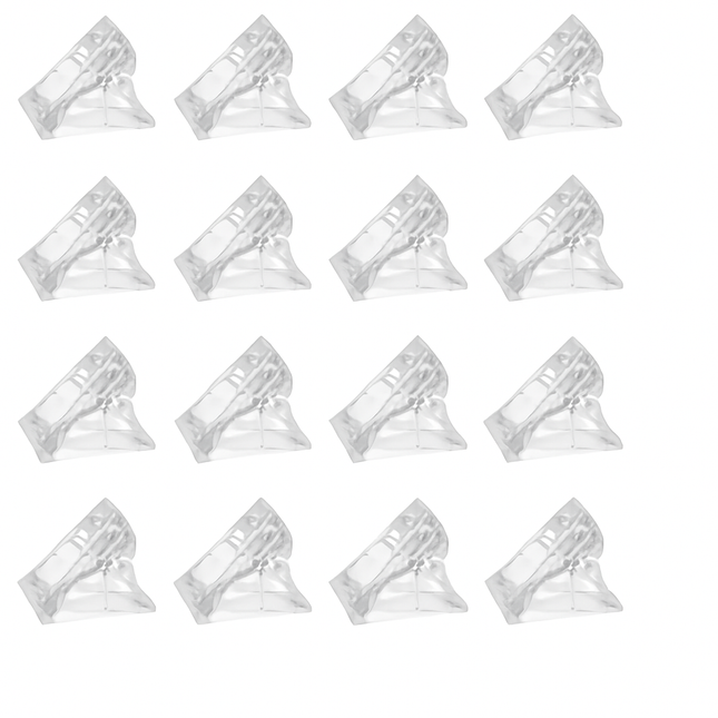 Nail Tip Clips for Poly Gel Builder - Transparent, 20Pcs