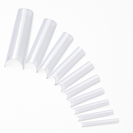 500Pcs False Nail Tips C Curve Half Cover French Nails Extra Long Fake Finger Nails For Nail Art Salons Home DIY 10 Sizes