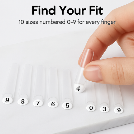 500Pcs False Nail Tips C Curve Half Cover French Nails Extra Long Fake Finger Nails For Nail Art Salons Home DIY 10 Sizes