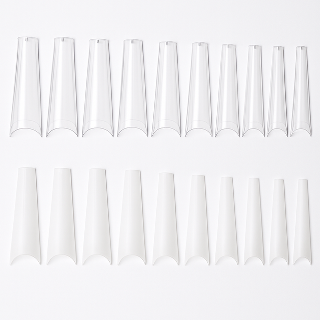 500Pcs False Nail Tips C Curve Half Cover French Nails Extra Long Fake Finger Nails For Nail Art Salons Home DIY 10 Sizes