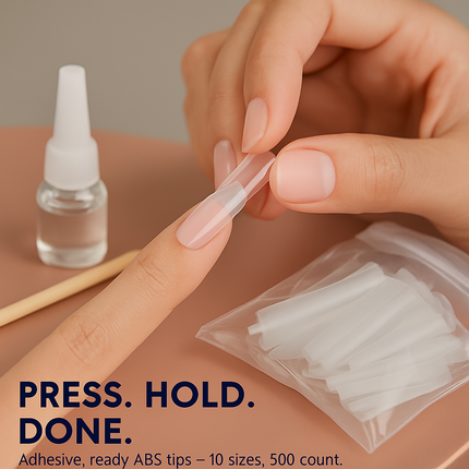 500Pcs False Nail Tips C Curve Half Cover French Nails Extra Long Fake Finger Nails For Nail Art Salons Home DIY 10 Sizes