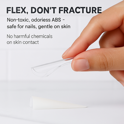 500Pcs False Nail Tips C Curve Half Cover French Nails Extra Long Fake Finger Nails For Nail Art Salons Home DIY 10 Sizes