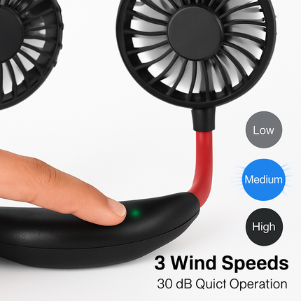 Neck Hanging Fan with Aromatherapy USB Rechargeable